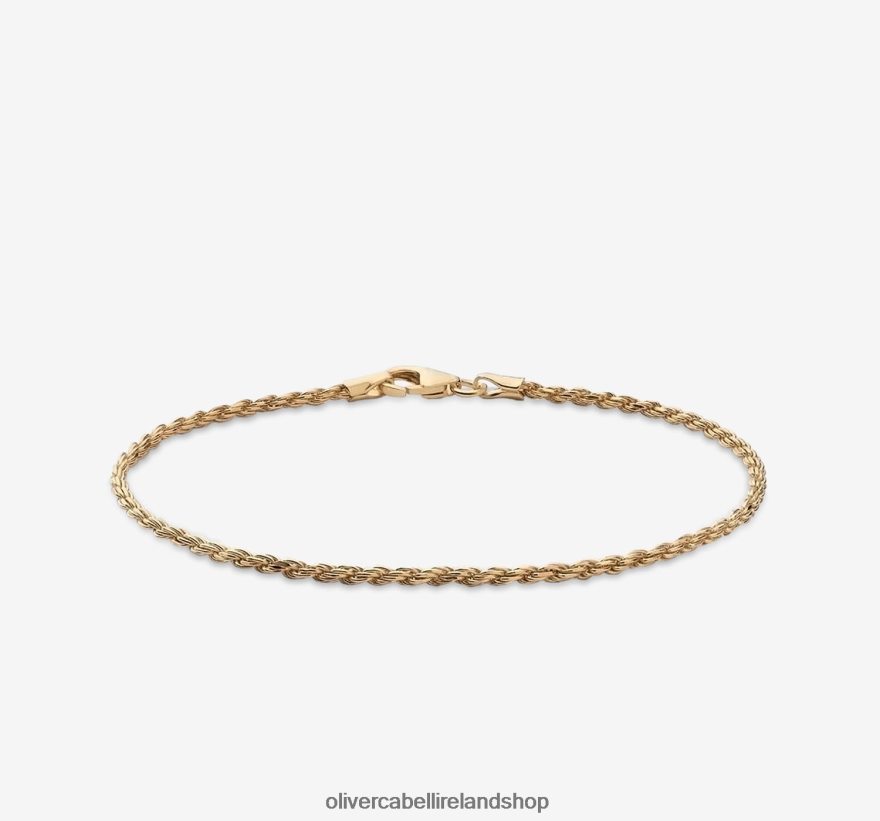 2mm Rope Chain Bracelet Men Gold 46NBLP228 Oliver Cabell Accessories