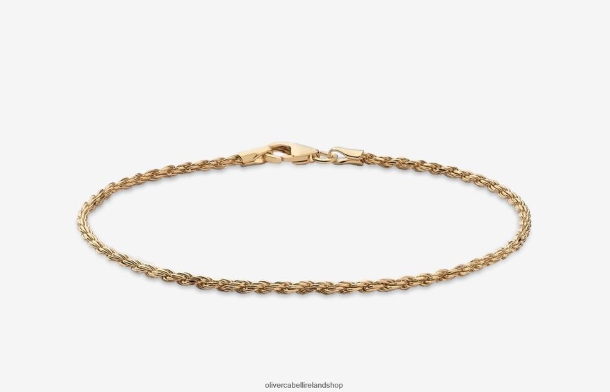 2mm Rope Chain Bracelet Men Gold 46NBLP228 Oliver Cabell Accessories