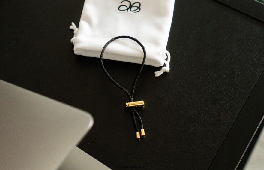 Cameron Cord Bracelet Men Black 46NBLP193 Oliver Cabell Accessories