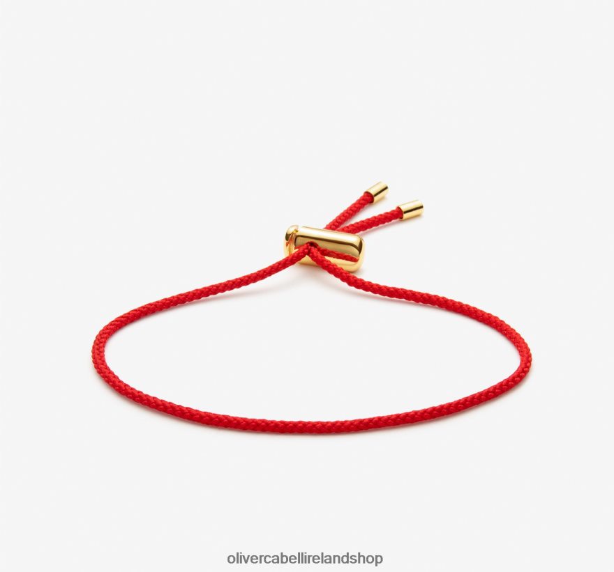 Cameron Cord Bracelet Men Red/Gold 46NBLP192 Oliver Cabell Accessories