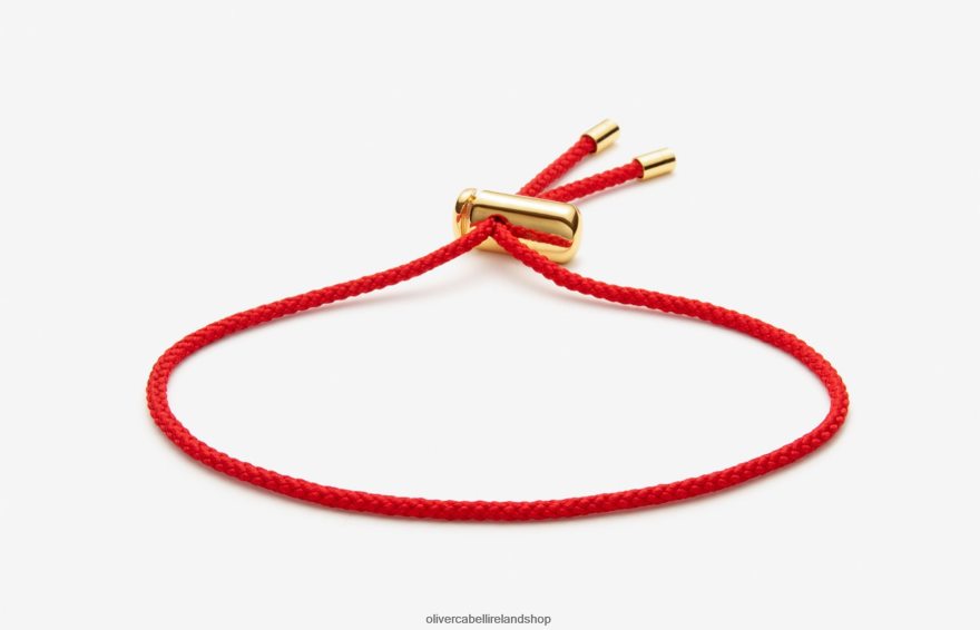 Cameron Cord Bracelet Men Red/Gold 46NBLP192 Oliver Cabell Accessories