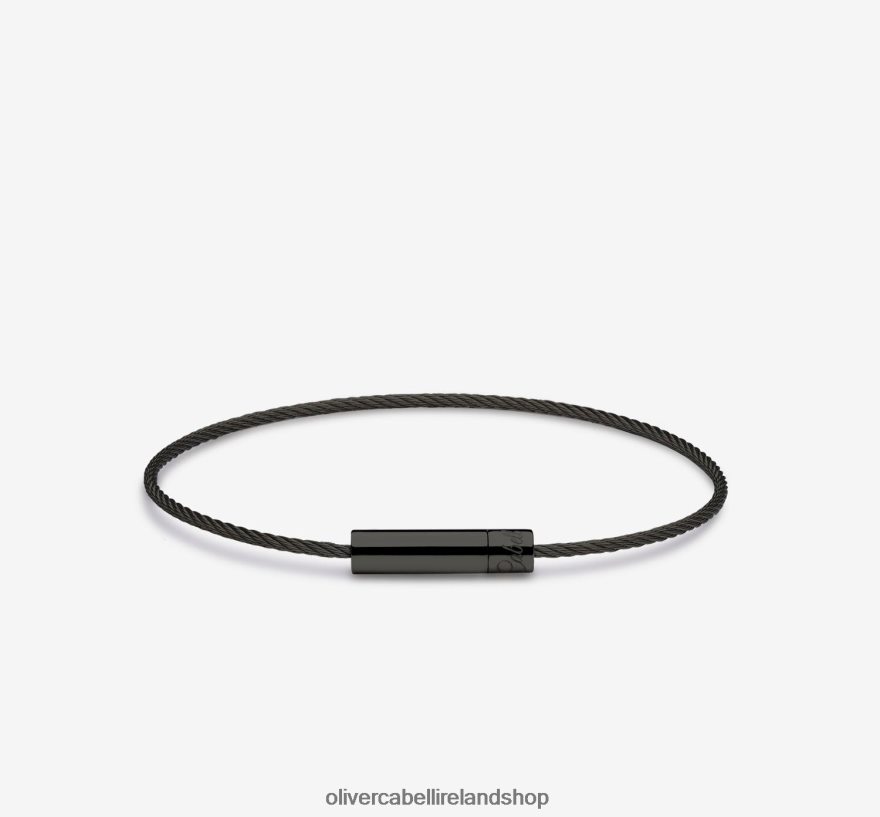 Michael Cable Bracelet Men Black 46NBLP196 Oliver Cabell Accessories