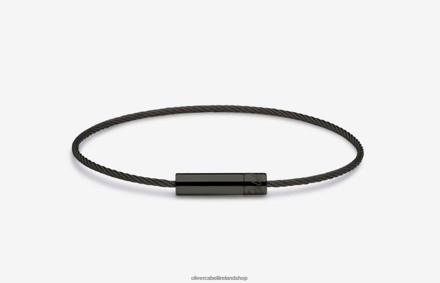 Michael Cable Bracelet Men Black 46NBLP196 Oliver Cabell Accessories