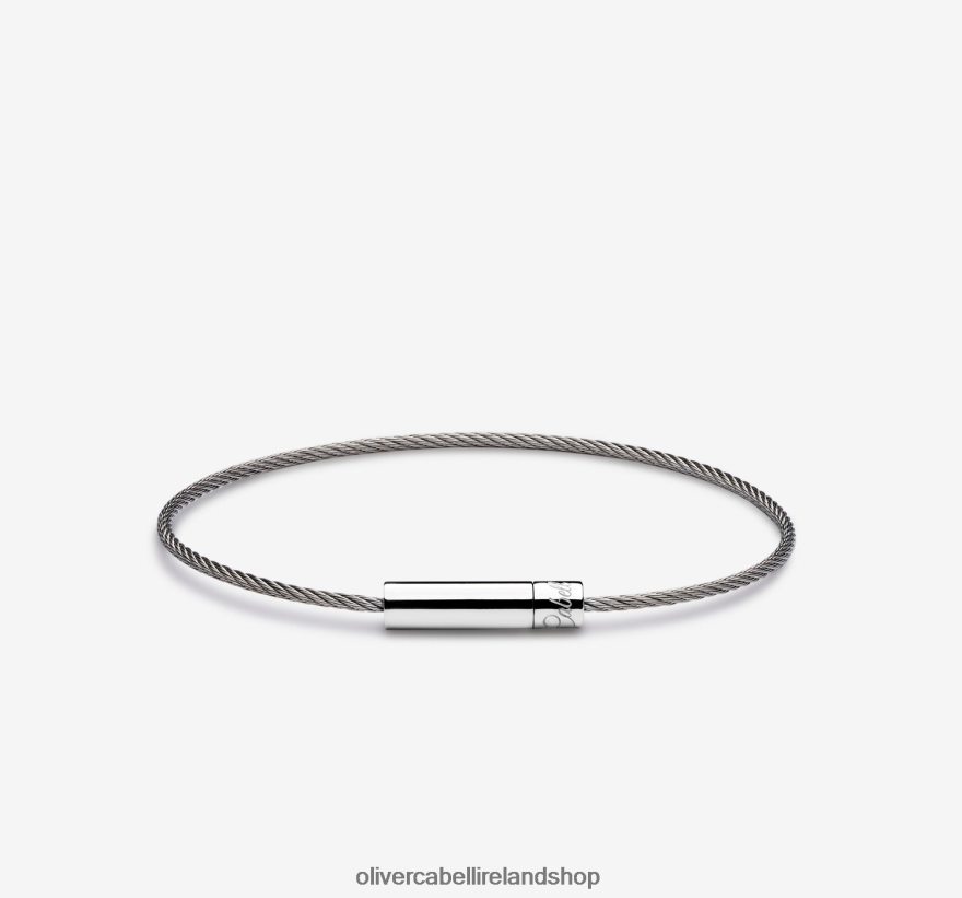 Michael Cable Bracelet Men Silver 46NBLP198 Oliver Cabell Accessories