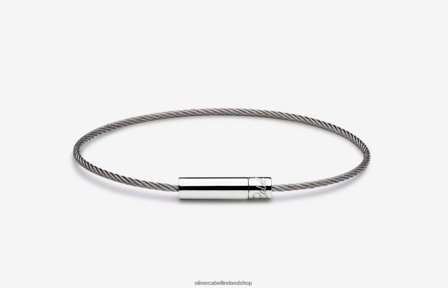 Michael Cable Bracelet Men Silver 46NBLP198 Oliver Cabell Accessories