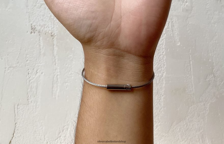 Michael Cable Bracelet Men Silver 46NBLP198 Oliver Cabell Accessories