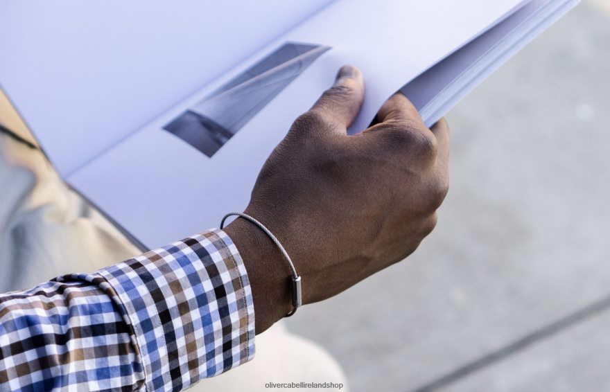 Michael Cable Bracelet Men Silver 46NBLP198 Oliver Cabell Accessories