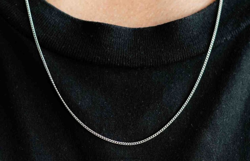 1.4mm Cuban Chain Men Silver 46NBLP213 Oliver Cabell Accessories