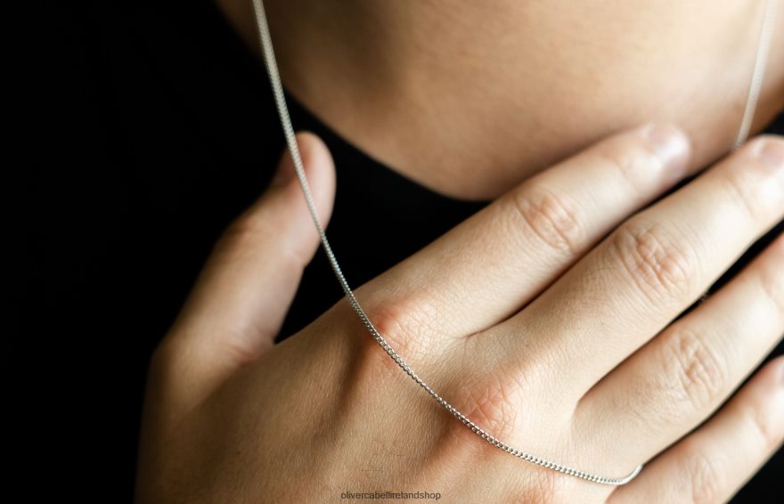 1.4mm Cuban Chain Men Silver 46NBLP213 Oliver Cabell Accessories