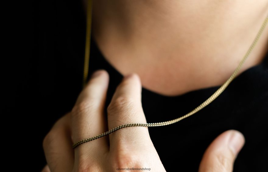 2mm Cuban Chain Men Gold 46NBLP211 Oliver Cabell Accessories