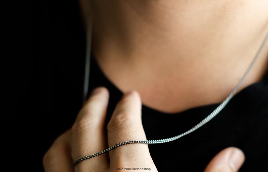 2mm Cuban Chain Men Silver 46NBLP212 Oliver Cabell Accessories