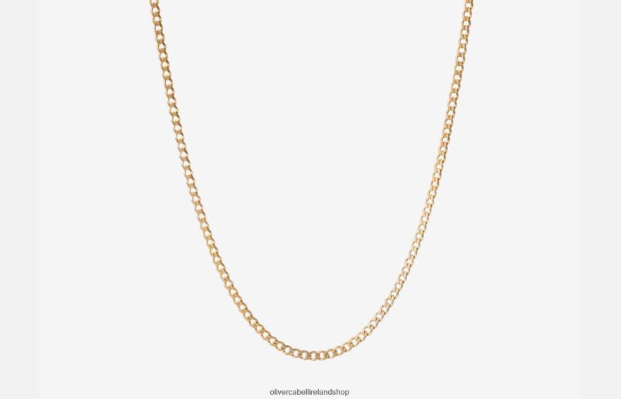 3mm Cuban Chain Men Gold 46NBLP206 Oliver Cabell Accessories