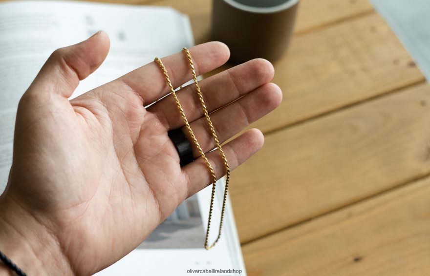 4mm Rope Chain Men Gold 46NBLP230 Oliver Cabell Accessories