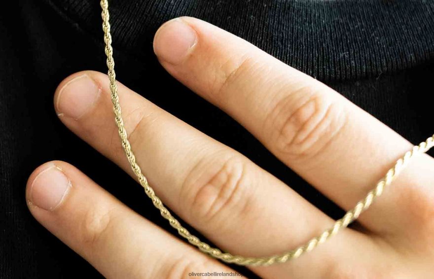 4mm Rope Chain Men Gold 46NBLP230 Oliver Cabell Accessories