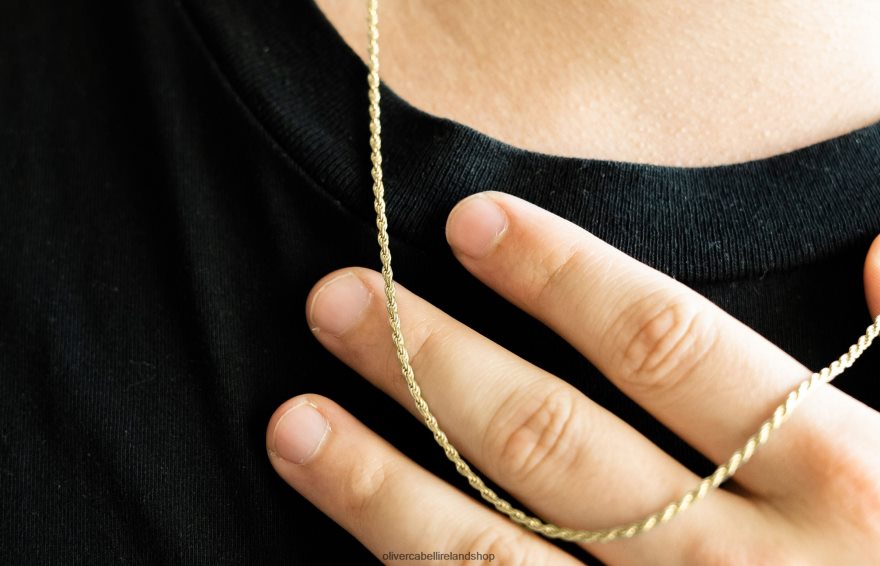 4mm Rope Chain Men Gold 46NBLP230 Oliver Cabell Accessories