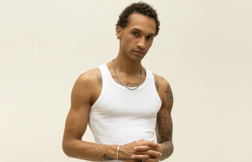 5mm Cuban Chain Men Silver 46NBLP202 Oliver Cabell Accessories