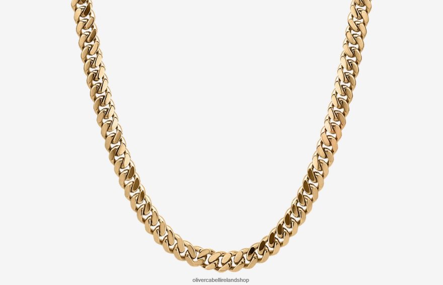 8mm Cuban Chain Men Gold 46NBLP201 Oliver Cabell Accessories