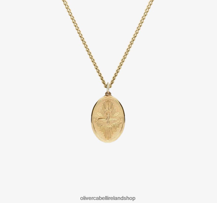 Dove Pendant Necklace Men Gold 46NBLP209 Oliver Cabell Accessories