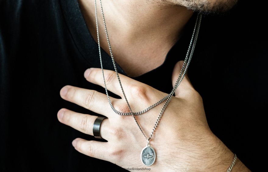 Dove Pendant Necklace Men Silver 46NBLP210 Oliver Cabell Accessories