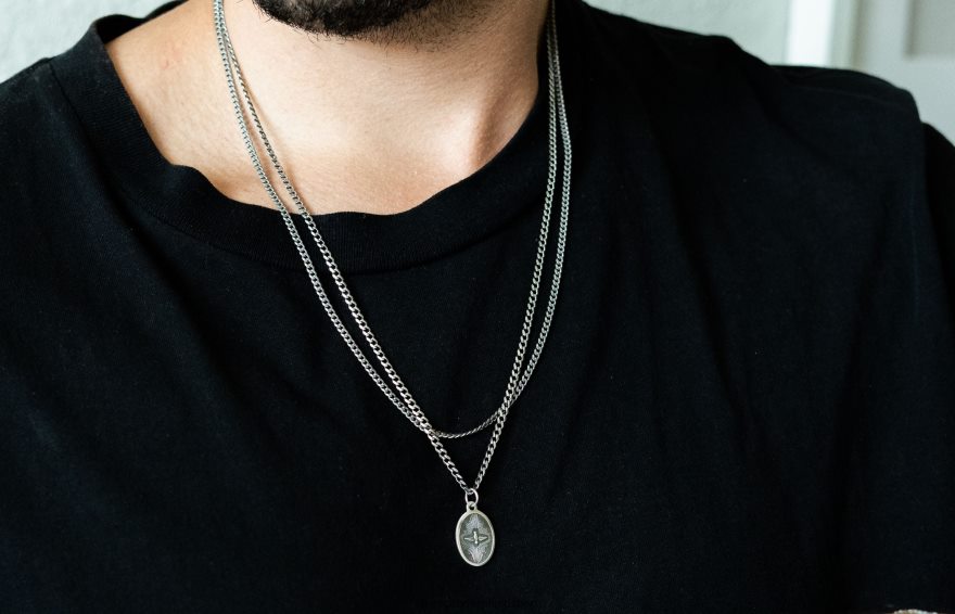 Dove Pendant Necklace Men Silver 46NBLP210 Oliver Cabell Accessories