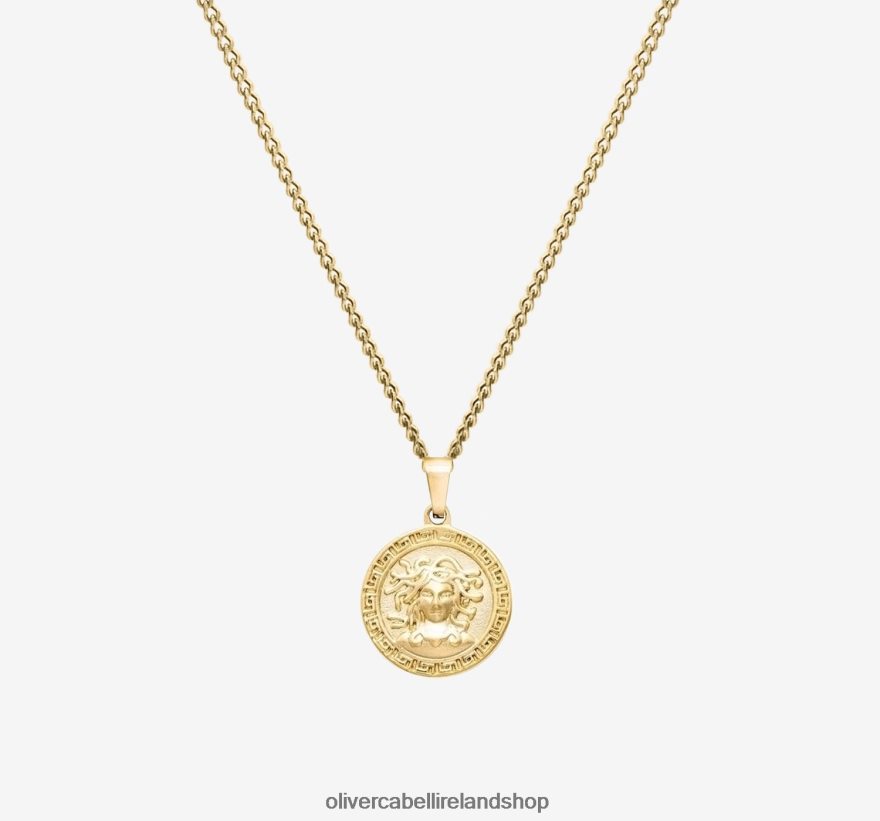 Medusa Pendant Necklace Men Gold 46NBLP208 Oliver Cabell Accessories