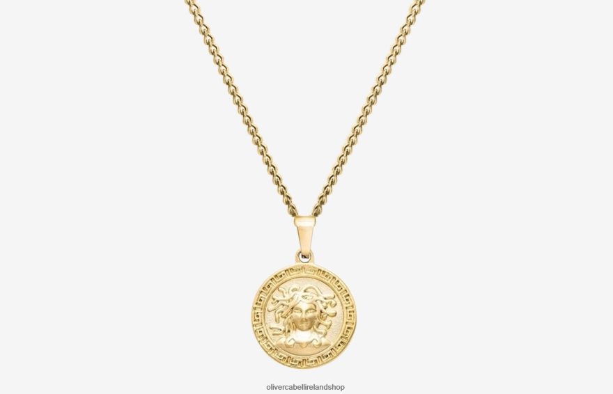 Medusa Pendant Necklace Men Gold 46NBLP208 Oliver Cabell Accessories