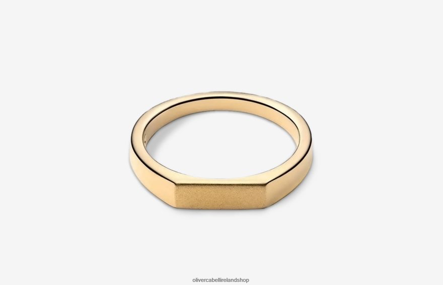 Thin Signet Ring Men Gold 46NBLP233 Oliver Cabell Accessories