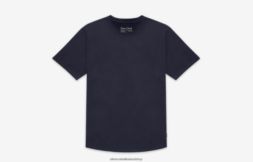 Curved Hem Tee Men Navy 46NBLP249 Oliver Cabell Clothes