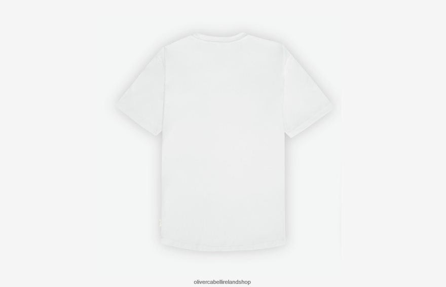 Curved Hem Tee Men White 46NBLP247 Oliver Cabell Clothes