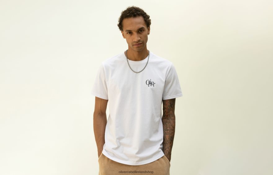 Tee Men White 46NBLP265 Oliver Cabell Clothes