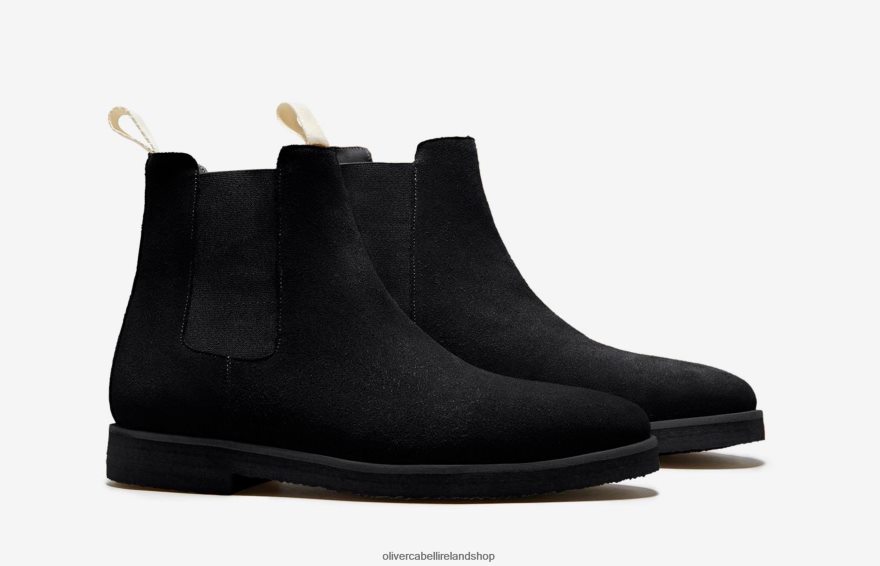 Chelsea Boot Men Black Suede 46NBLP173 Oliver Cabell Footwear