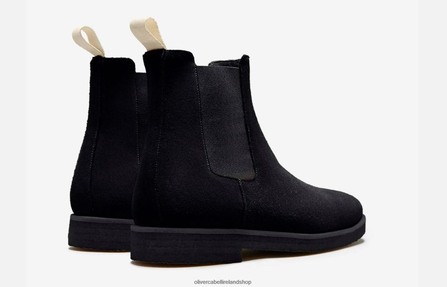 Chelsea Boot Men Black Suede 46NBLP173 Oliver Cabell Footwear