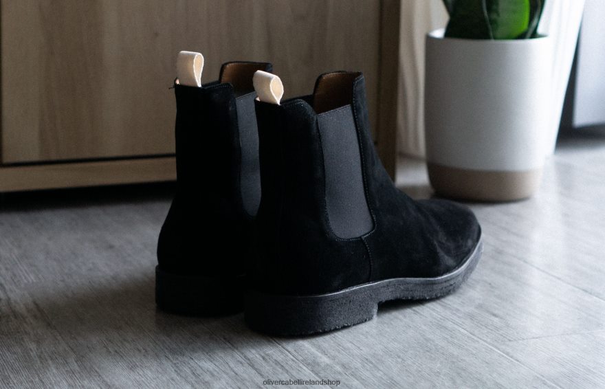 Chelsea Boot Men Black Suede 46NBLP173 Oliver Cabell Footwear