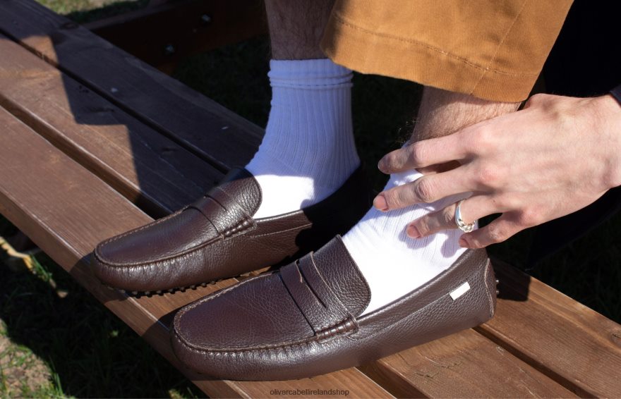 Driver 6 Men Chocolate Pebbled 46NBLP151 Oliver Cabell Footwear