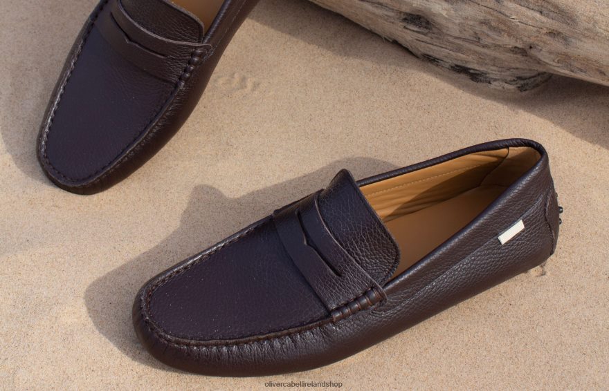 Driver 6 Men Chocolate Pebbled 46NBLP151 Oliver Cabell Footwear