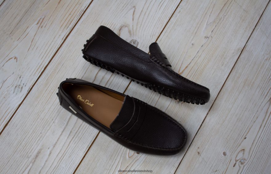 Driver 6 Men Chocolate Pebbled 46NBLP151 Oliver Cabell Footwear