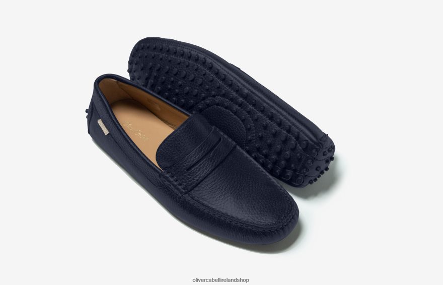 Driver 6 Men Navy Pebbled 46NBLP153 Oliver Cabell Footwear