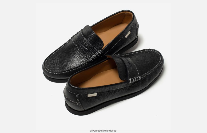 Penny Loafer Men Black 46NBLP174 Oliver Cabell Footwear