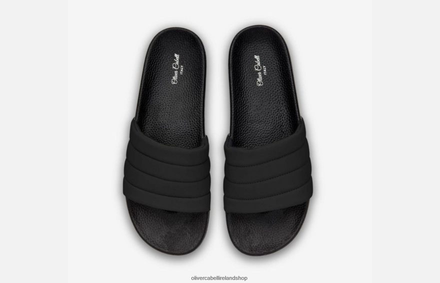 Vegan Slides Men Black 46NBLP190 Oliver Cabell Footwear