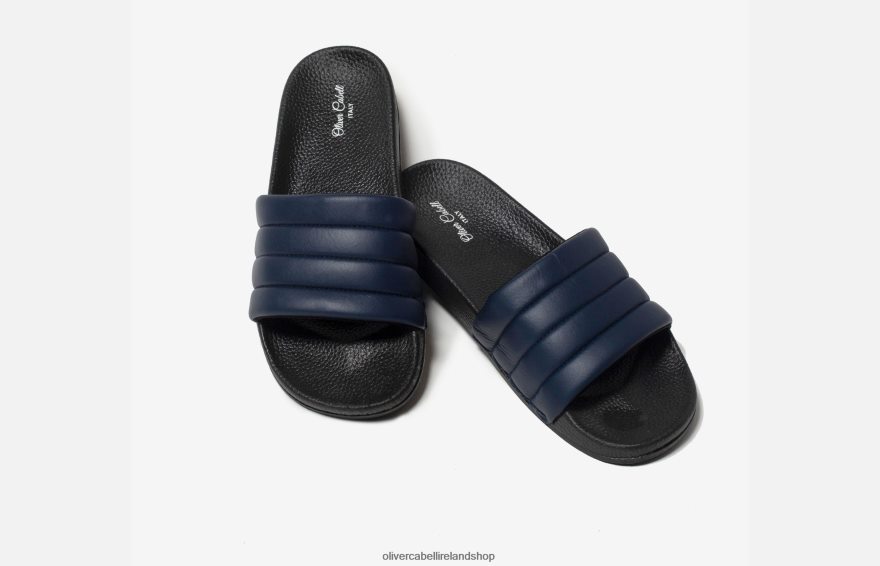 Vegan Slides Men Navy 46NBLP159 Oliver Cabell Footwear