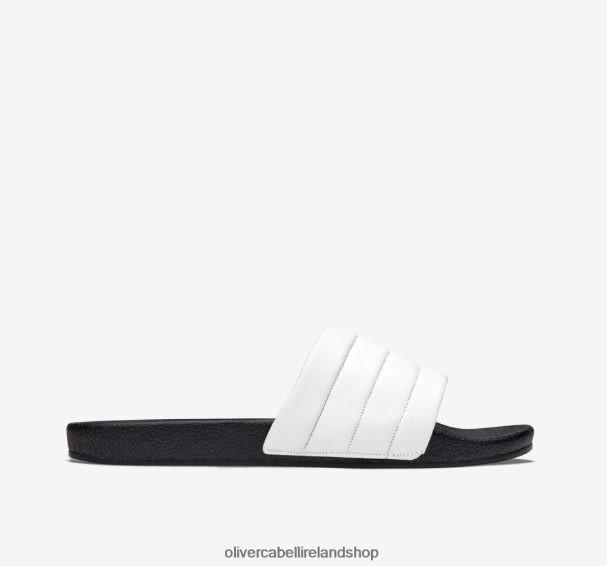 Vegan Slides Men White 46NBLP168 Oliver Cabell Footwear