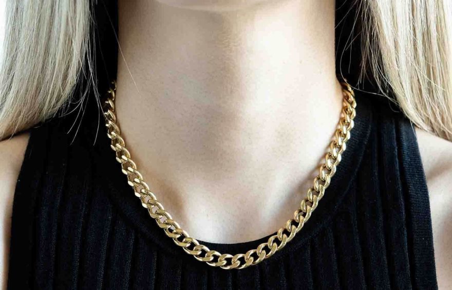 Cuban Chain Women Gold 46NBLP447 Oliver Cabell Accessories