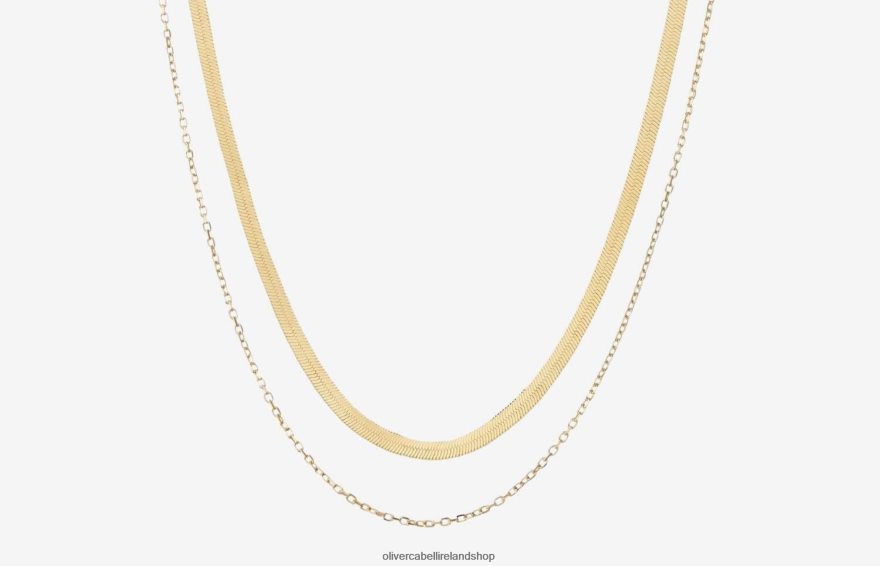 Herringbone + Chain Set Women Gold 46NBLP429 Oliver Cabell Accessories