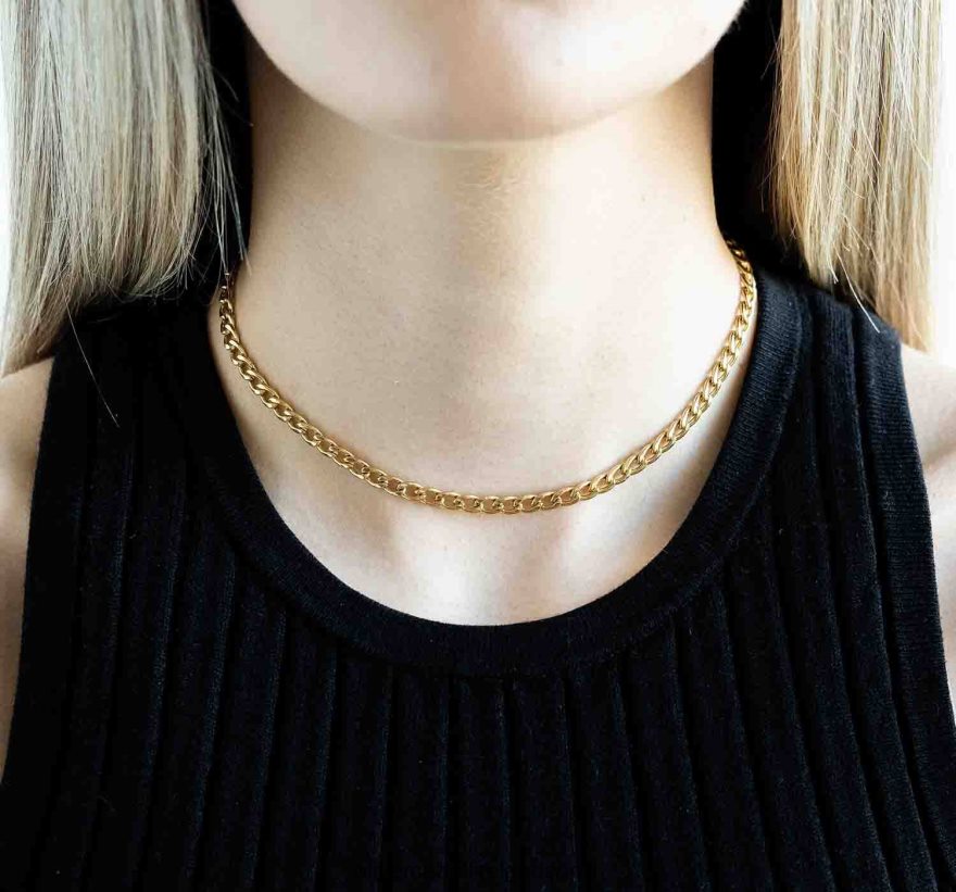 Chain Choker Women Gold 46NBLP443 Oliver Cabell Accessories