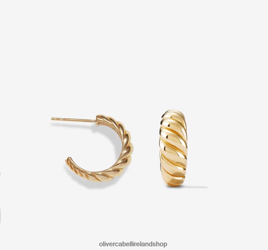 Croissant Hoops Women Gold 46NBLP444 Oliver Cabell Accessories