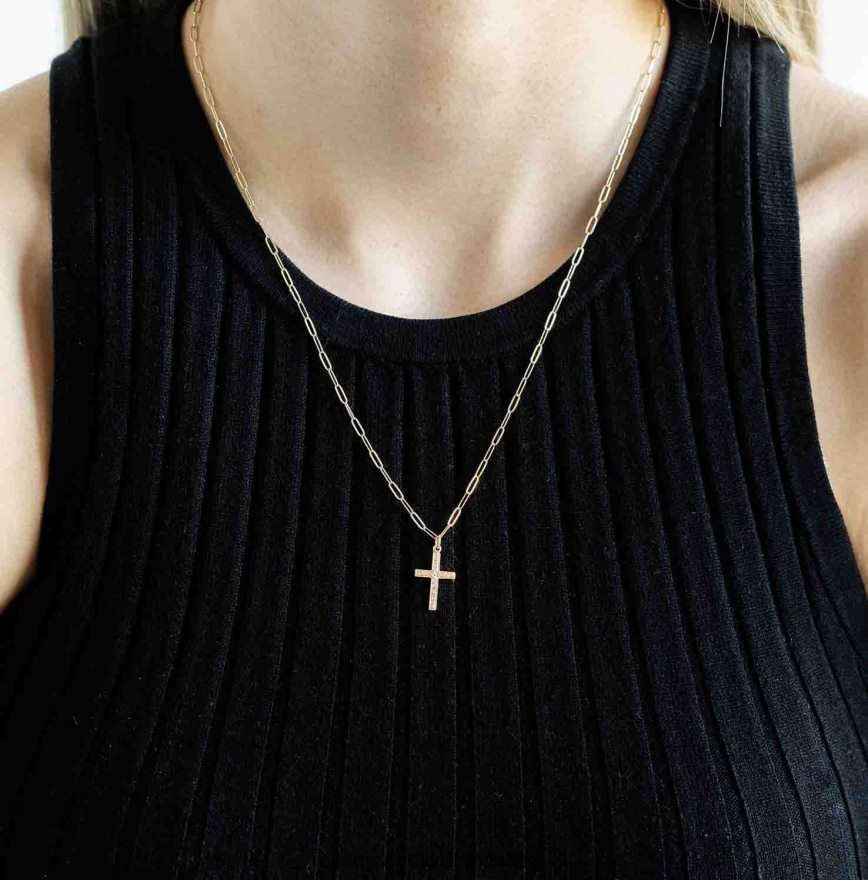 Cross Necklace Women Gold 46NBLP432 Oliver Cabell Accessories