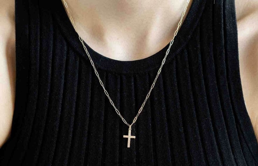 Cross Necklace Women Gold 46NBLP432 Oliver Cabell Accessories