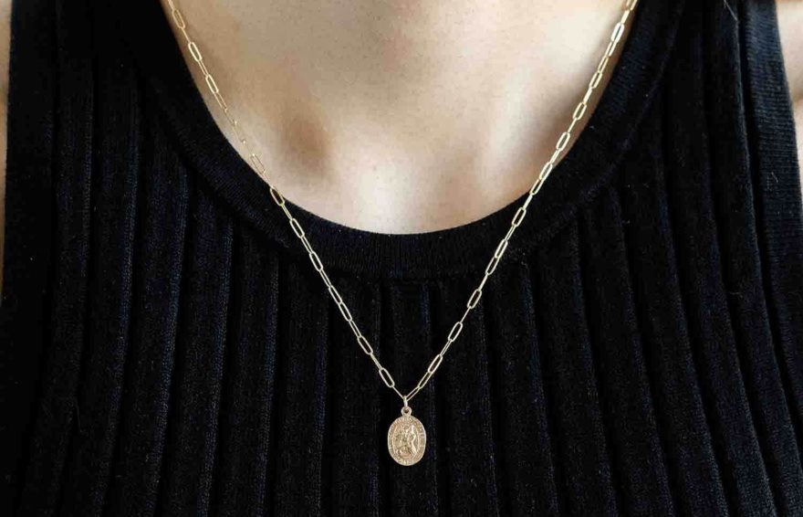St. Christopher Necklace Women Gold 46NBLP433 Oliver Cabell Accessories