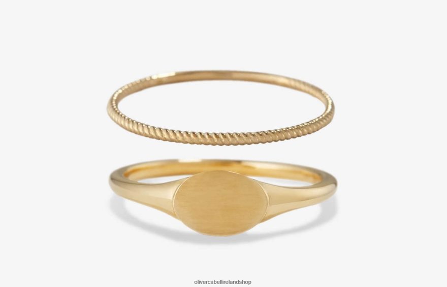 Signet + Twist Set Women Gold 46NBLP431 Oliver Cabell Accessories