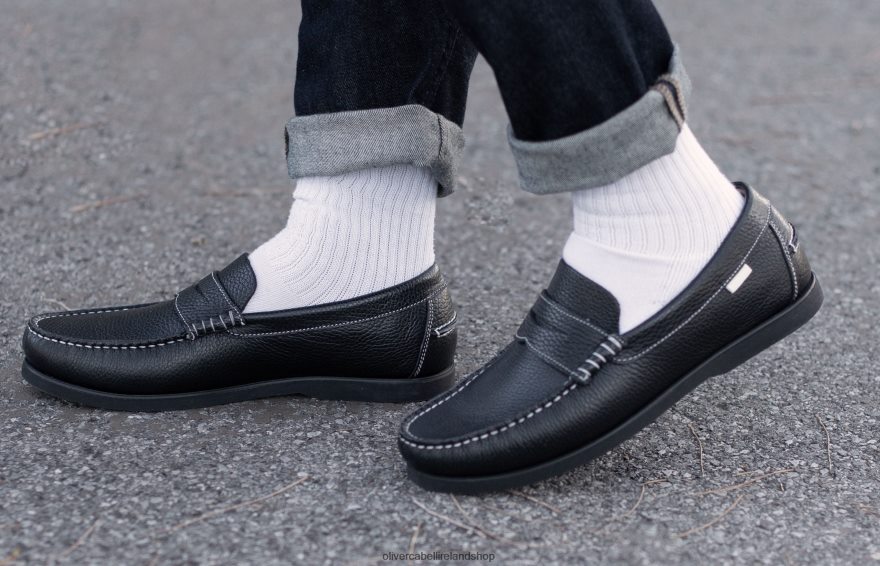 Penny Loafer Women Black 46NBLP407 Oliver Cabell Footwear